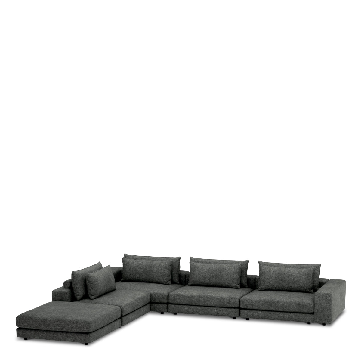 Narożnik S prawy sofy modułowej Lounge Club, Velora Charcoal