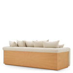 Sofa Amadeo, naturalna okleina dębowa, tkanina Renato ecru
