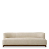 Sofa Stelvio, wykończenie orzechowe, tkanina szenilowa Winslow, beż