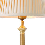 Lampa stołowa Cologne S antique brass finish incl pleated beige shade