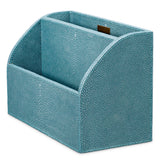 Zestaw biurkowy Scaleo | Faux Blue Shagreen | Zestaw 3 szt.