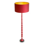 Lampa podłogowa Arabella, wykończenie bordowa czerwień, z abażurem