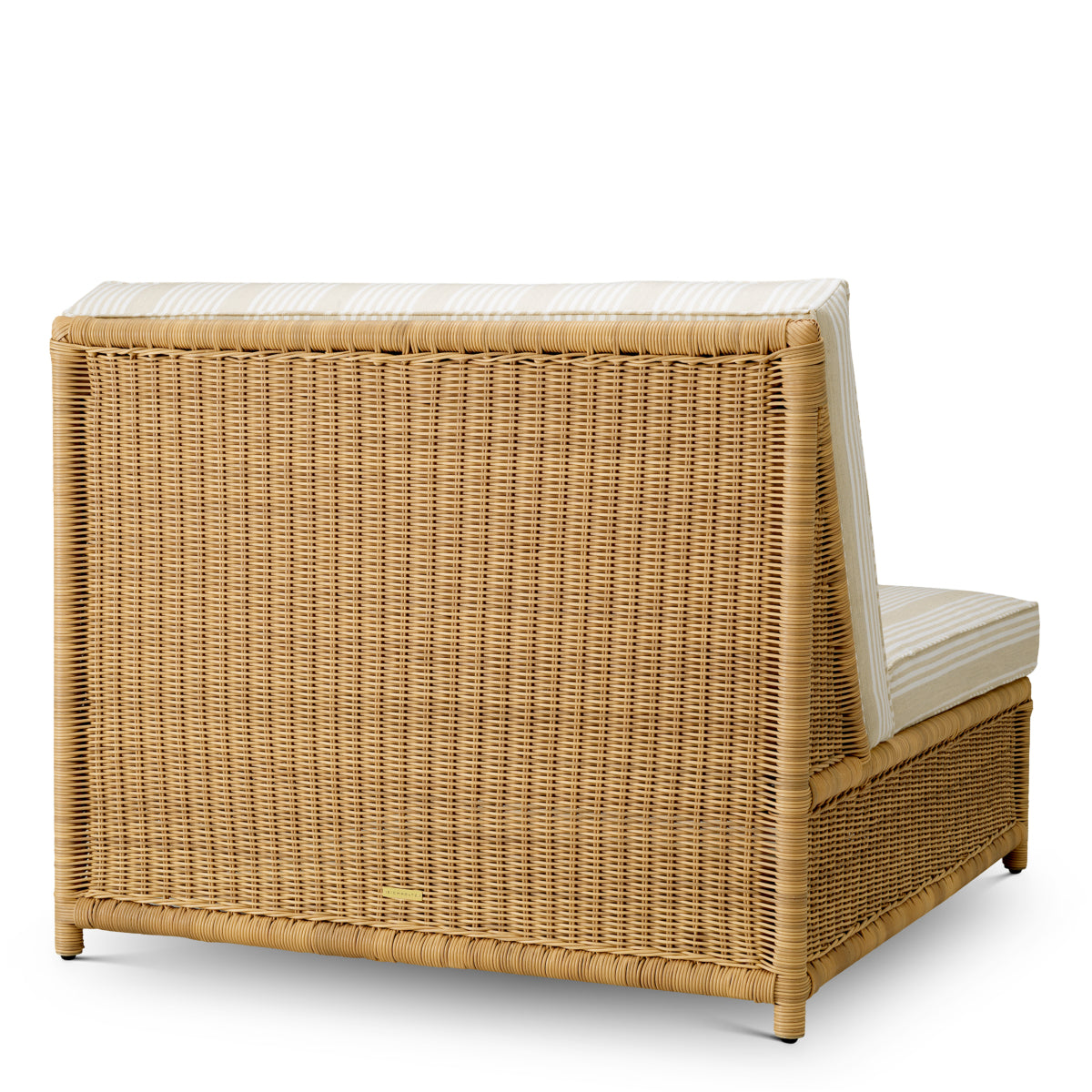 Modułowy fotel ogrodowy Hampton, sztuczny rattan, tkanina Saville, beż