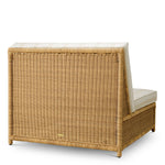 Modułowy fotel ogrodowy Hampton, sztuczny rattan, tkanina Saville, beż