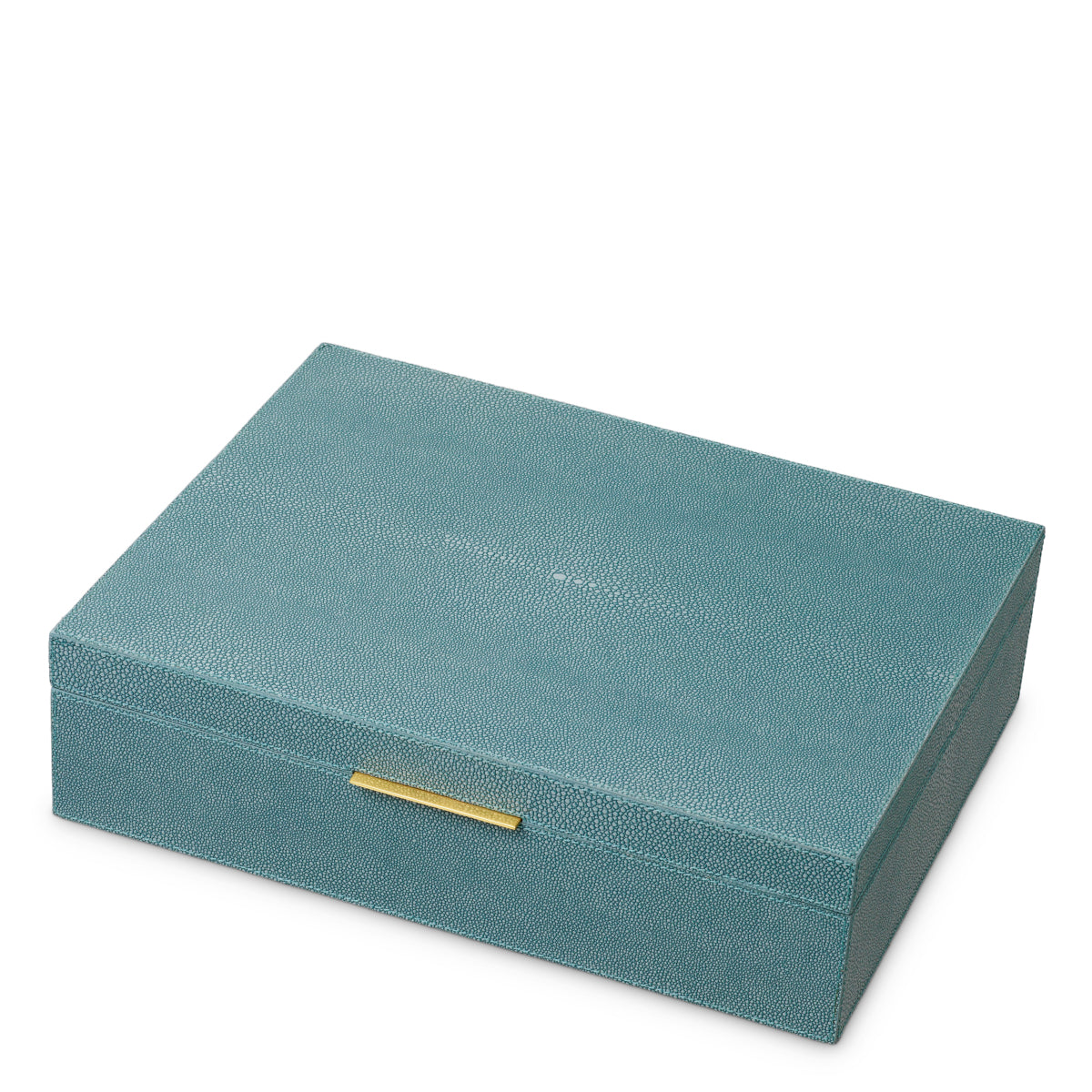 Pudełko dekoracyjne Menton L, faux blue shagreen
