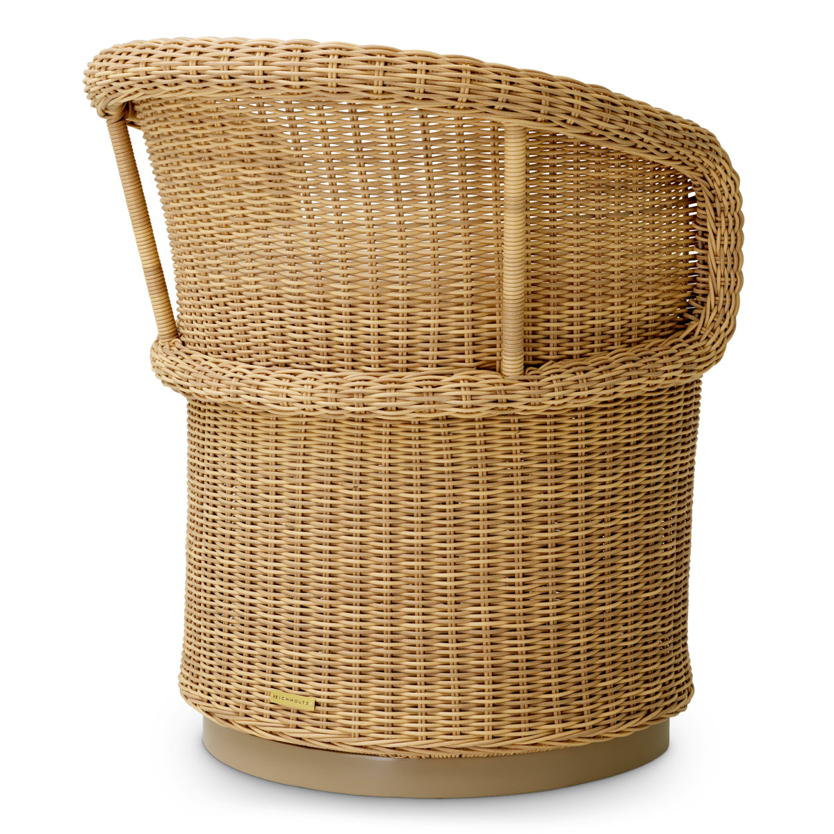 Ogrodowe krzesło stołowe San Remo, sztuczny rattan, tkanina Saville, beż