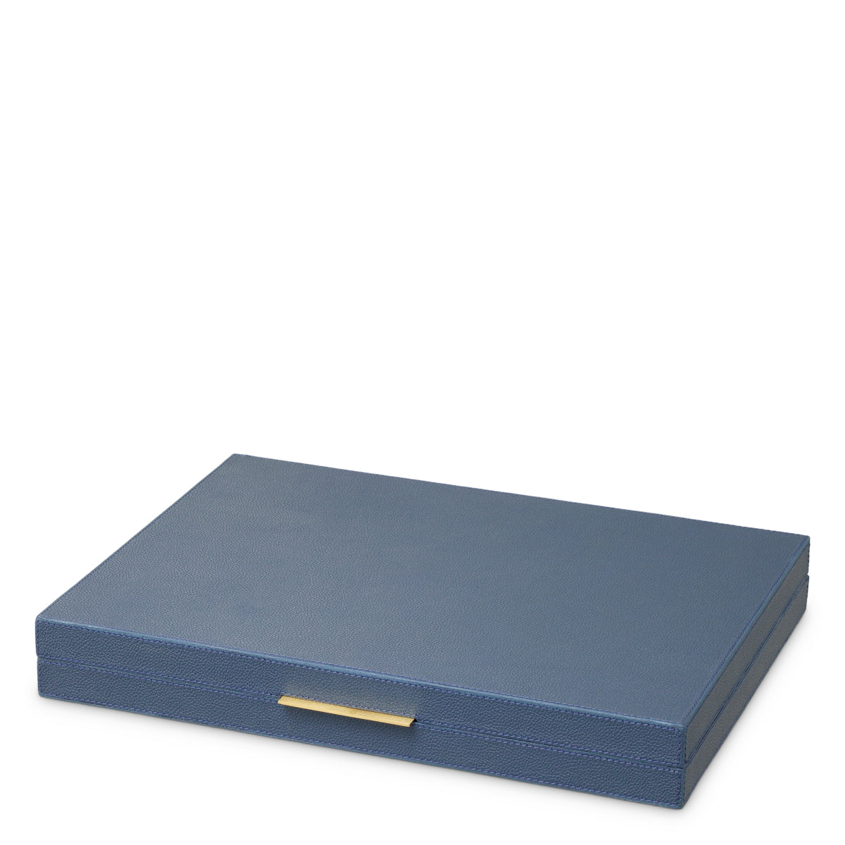 Backgammon South Shore, zestaw prezentowy, blue leather, orange suede