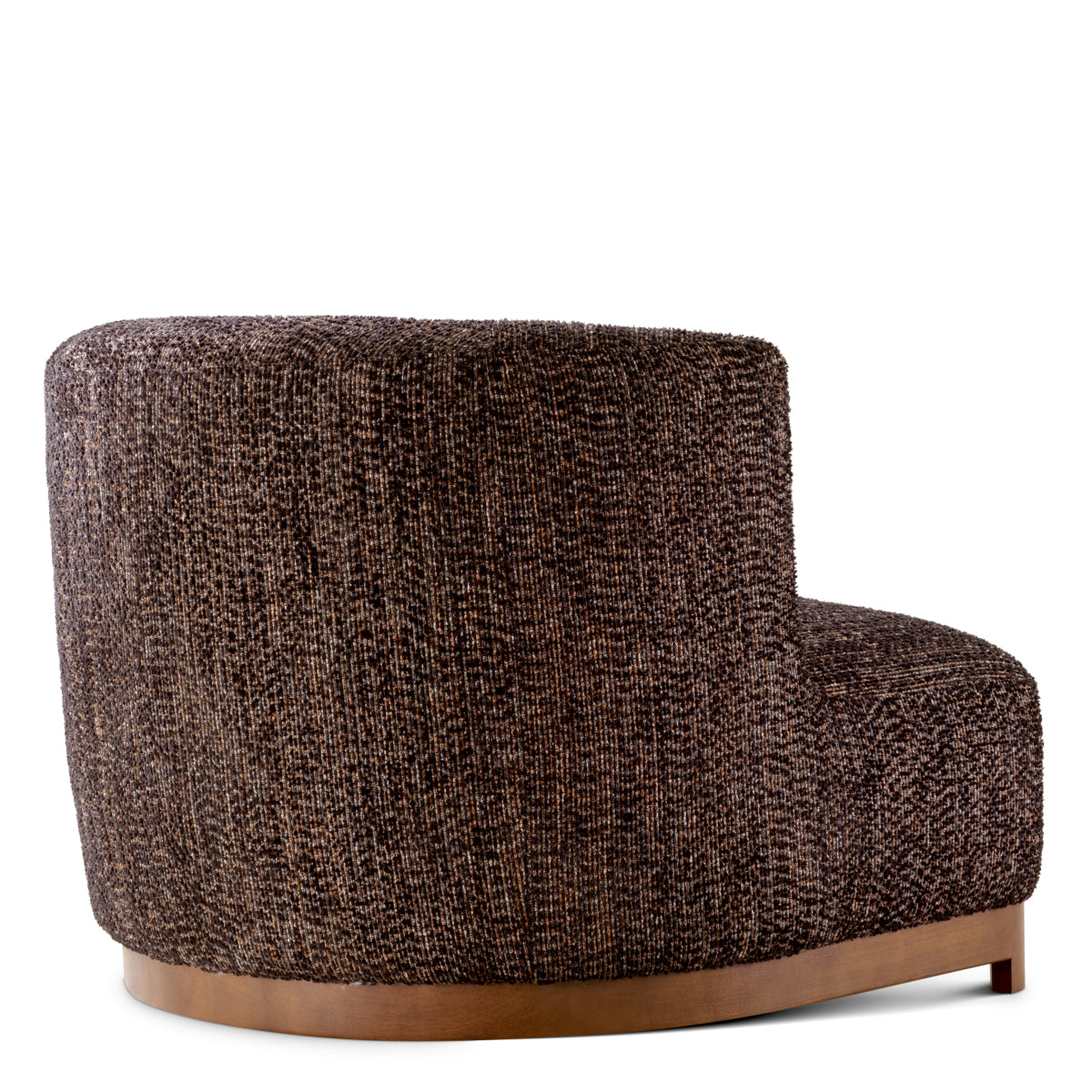 Fotel Stelvio, wykończenie walnut, norman bouclé black