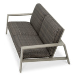 Sofa ogrodowa Belle Vue, szare wykończenie, szary sztuczny rattan