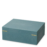 Pudełko dekoracyjne Menton S, faux blue shagreen