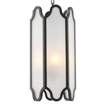 Lampa wisząca Rockefeller, wykończenie brązowe z połyskiem, białe szkło