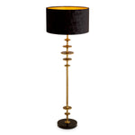 Lampa podłogowa Rosetti, wykończenie w mosiądzu vintage, klosz w zestawie