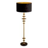 Lampa podłogowa Rosetti, wykończenie w mosiądzu vintage, klosz w zestawie