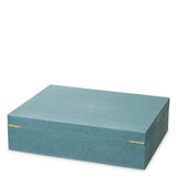 Pudełko dekoracyjne Menton L, faux blue shagreen