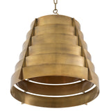 Lampa wisząca Fitzroy, wykończenie w stylu vintage mosiądzu