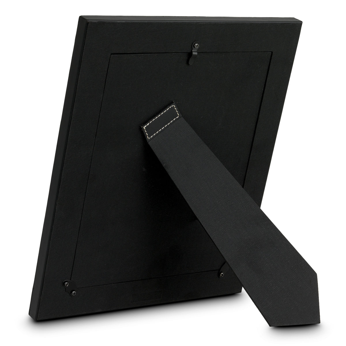 Ramki na zdjęcia Taos, black leather, natural rattan, komplet 2 szt.