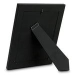 Ramki na zdjęcia Taos, black leather, natural rattan, komplet 2 szt.