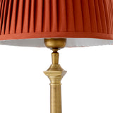 Lampa stołowa Cologne S antique brass finish incl pleated orange shade
