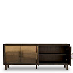 Komoda Chinnery charcoal brown oak veneer