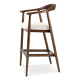 Stołek barowy Beale, wykończenie classic brown, sentier cream