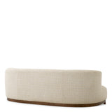 Sofa Stelvio, wykończenie orzechowe, tkanina szenilowa Winslow, beż