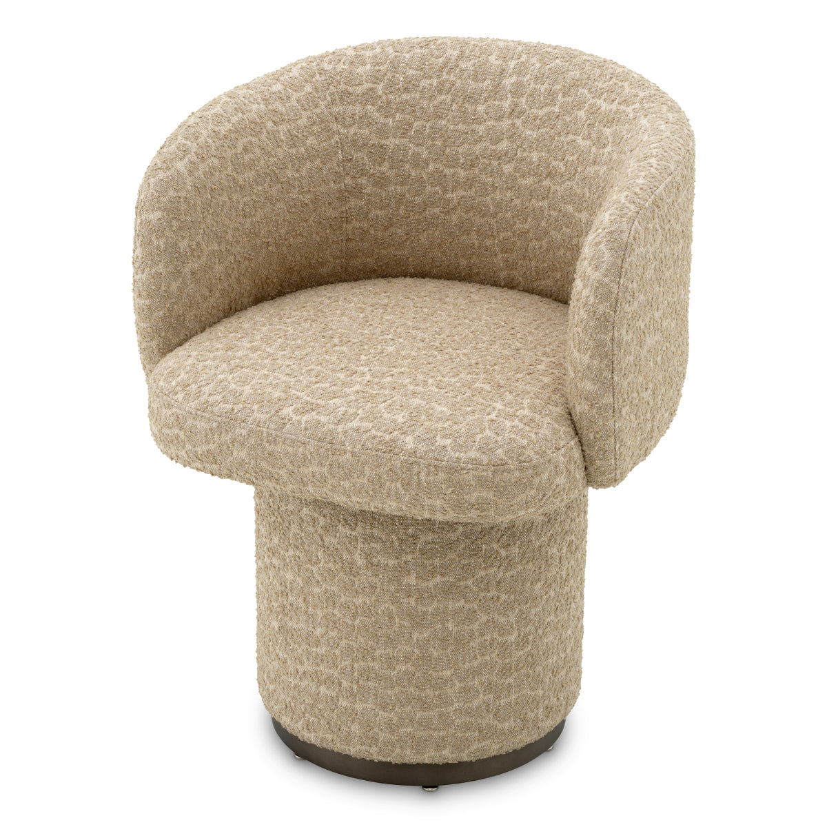 Krzesło stołowe Marly, wykończenie brązowe, tkanina Vaux jacquard, beż