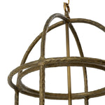 Lampa wisząca Montrose, wykończenie w stylu vintage mosiądzu, w zestawie białe klosze