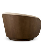 Fotel obrotowy Camerota, wykończenie walnut, sabino beige
