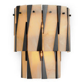 Lampa ścienna Rivington, wykończenie bronze highlight, alabaster