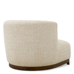 Fotel Stelvio, wykończenie orzechowe, tkanina szenilowa Winslow, beż
