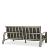 Sofa ogrodowa Belle Vue, szare wykończenie, szary sztuczny rattan