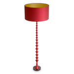 Lampa podłogowa Arabella, wykończenie bordowa czerwień, z abażurem