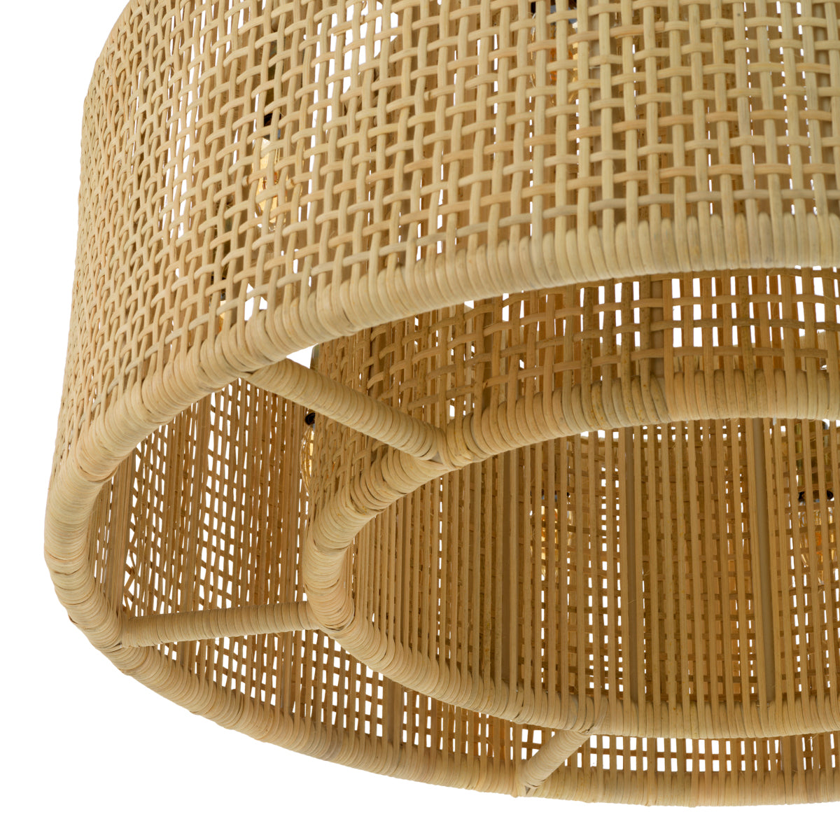Żyrandol Bernardi, naturalny rattan