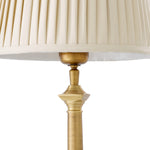 Lampa stołowa Cologne S antique brass finish incl pleated beige shade