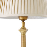 Lampa stołowa Cologne S antique brass finish incl pleated beige shade