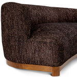 Sofa Stelvio, wykończenie walnut, norman bouclé black