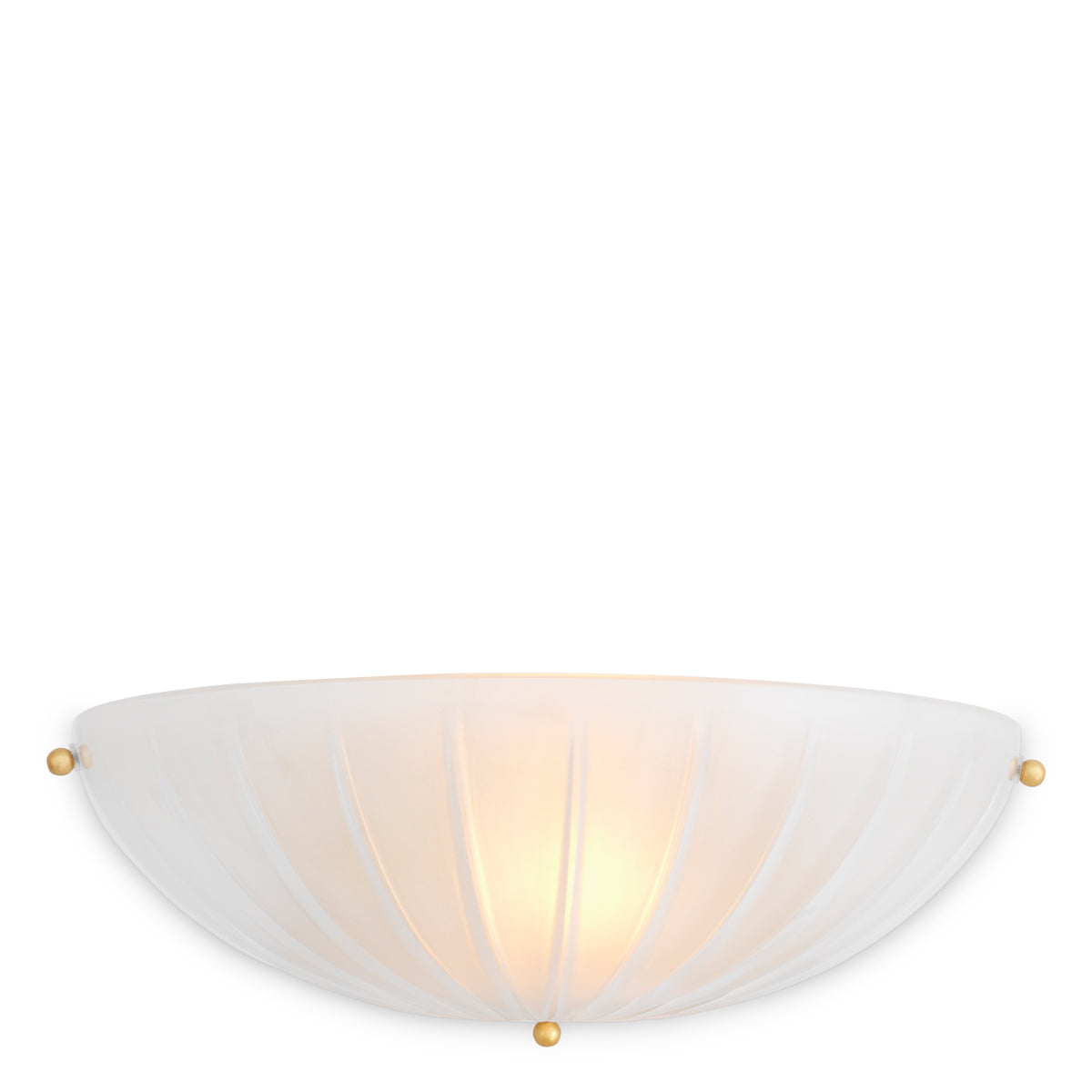 Lampa ścienna Maranello, wykończenie w postarzanym mosiądzu, mrożone szkło