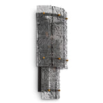Lampa ścienna Georgette, wykończenie bronze, jasnodymione szkło