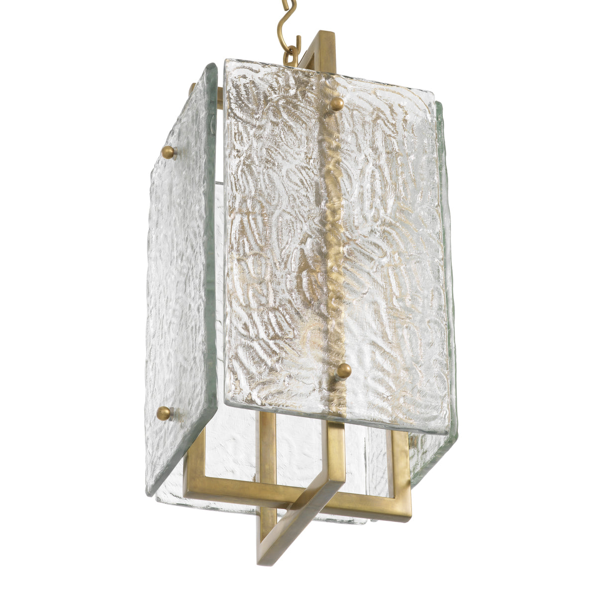 Lampa wisząca Solara, wykończenie mosiądz vintage