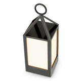 Lampa ogrodowa Riserva S, wykończenie brązowe z połyskiem, białe szkło