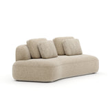Sofa Sasso – zakrzywiony element bez podłokietników | Oatmeal