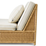 Modułowy fotel ogrodowy Hampton, sztuczny rattan, tkanina Saville, beż