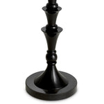 Lampa podłogowa Arabella, wykończenie czarny fortepian, z abażurem