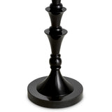 Lampa podłogowa Arabella, wykończenie czarny fortepian, z abażurem