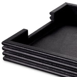 Zestaw biurkowy Elvane | Black Leather | Zestaw 3 szt.
