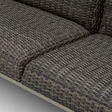 Sofa ogrodowa Belle Vue, szare wykończenie, szary sztuczny rattan