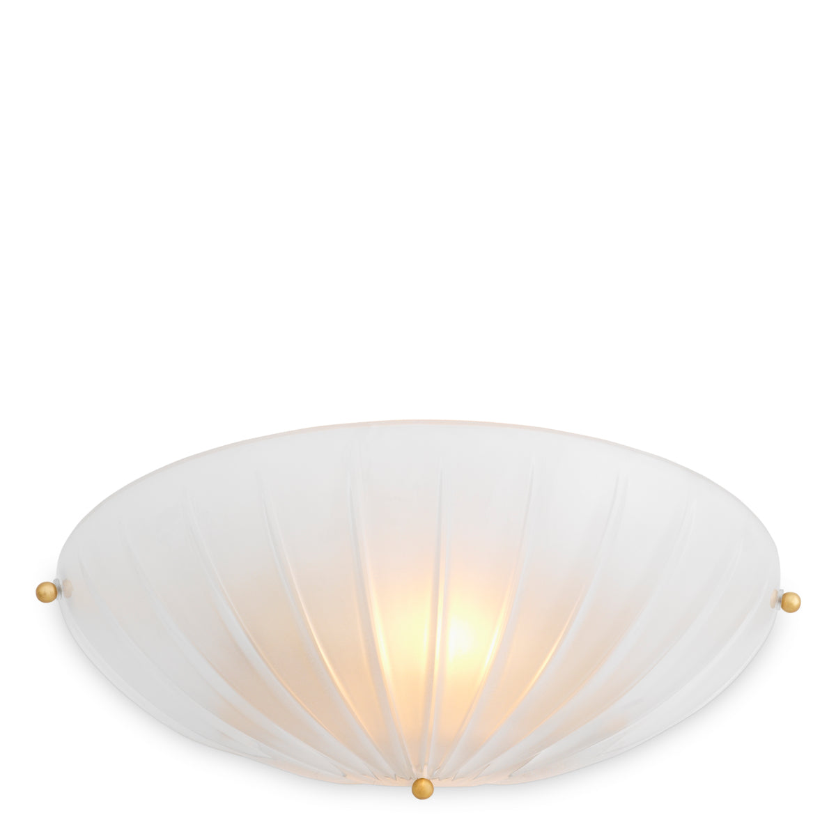 Lampa ścienna Maranello, wykończenie w postarzanym mosiądzu, mrożone szkło