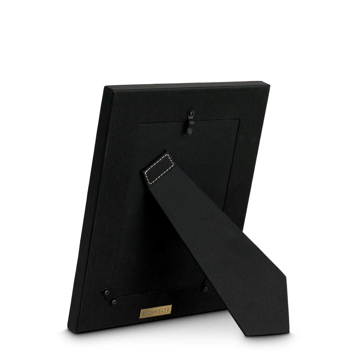 Ramki na zdjęcia Taos, black leather, natural rattan, komplet 2 szt.