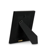 Ramki na zdjęcia Taos, black leather, natural rattan, komplet 2 szt.