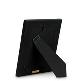 Ramki na zdjęcia Taos, black leather, natural rattan, komplet 2 szt.